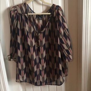 Chiffon 3/4 length sleeve top